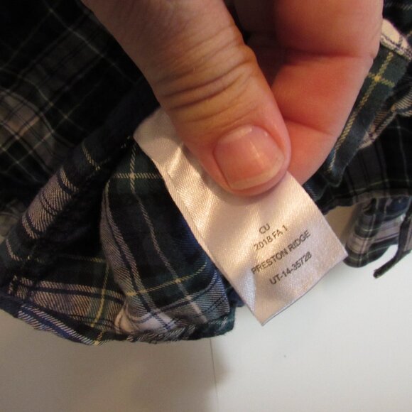 UNTUCKit Shirt Button Up Blue Grey Flannel Plaid Cotton Long Sleeves Sz. Large - Picture 9 of 10